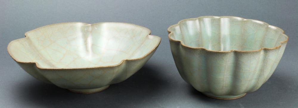 (Lot of 2) Two Chinese Ru-style crackle Wares (1 of 7)