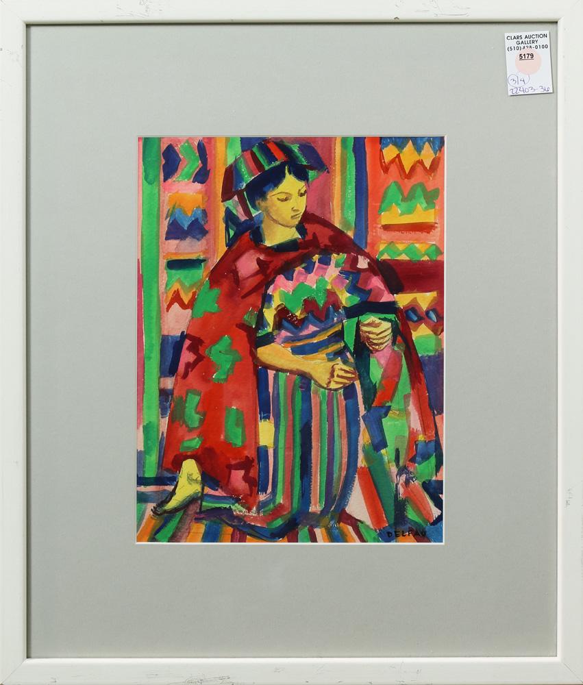 Works on Paper, Andre Delfau: (lot of 4) Andre Delfau (French, 1914-2000), watercolors and gouache on paper, each signed lower right, overall (each/with frame): 19.5"h x 16.75"w