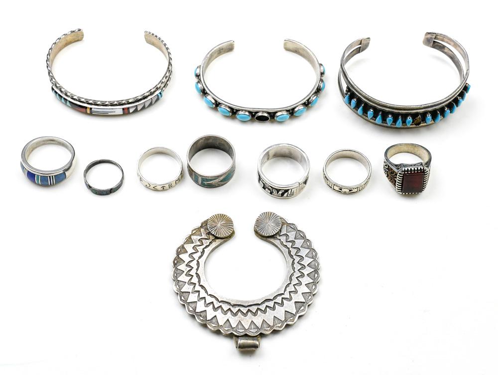 Collection of multi-stone, sterling silver, silver, (1 of 1)