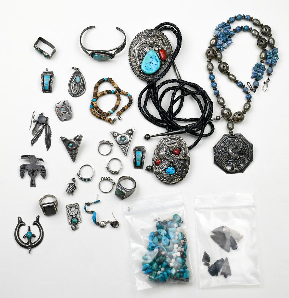 Collection of multi-stone, arrowhead, sterling silver, (1 of 1)