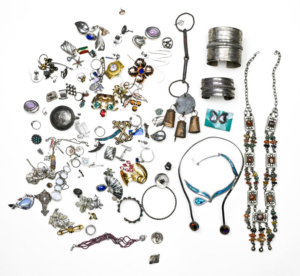Collection of sterling silver, silver and costume (1 of 1)