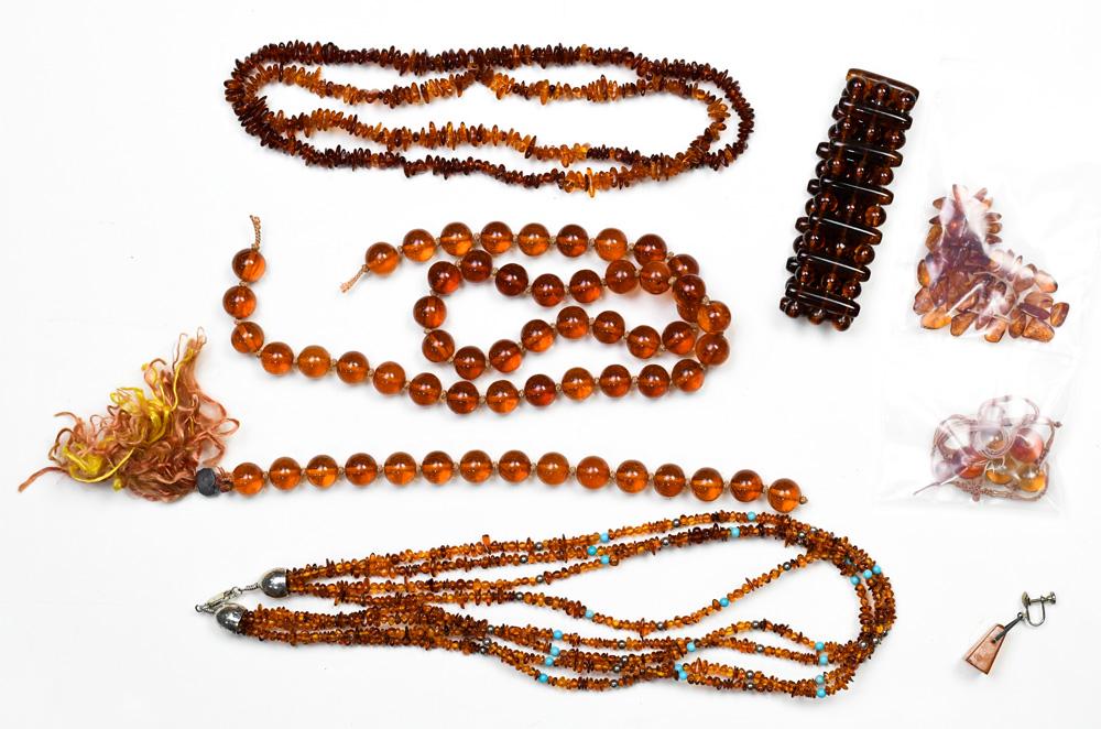 Collection of Amber, glass bead jewelry (1 of 1)