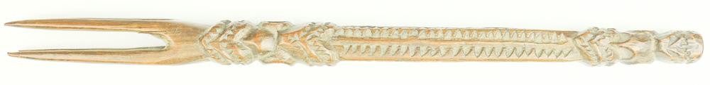 A Maori attractive and apparently handled and patinated: A Maori, New Zealand, attractive and apparently handled and patinated but probably decorative object, an enigma that appears to have been skillfully carved by a Maori carver, New Zealand, with fine Ja