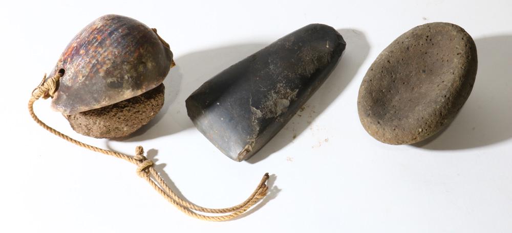 (lot of 3) Stone artifacts from the South Pacific (1 of 2)