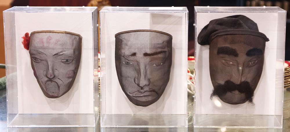 (lot of 3) Mesh figural mask group (1 of 2)