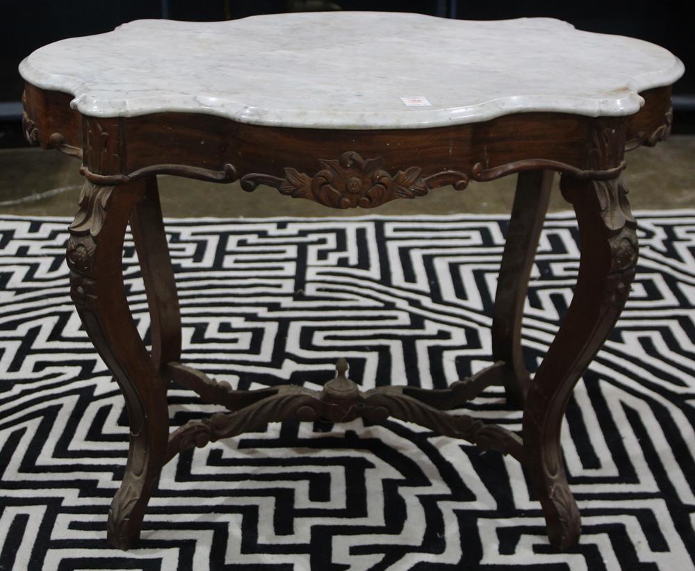 Victorian turtle top parlor table (1 of 1)