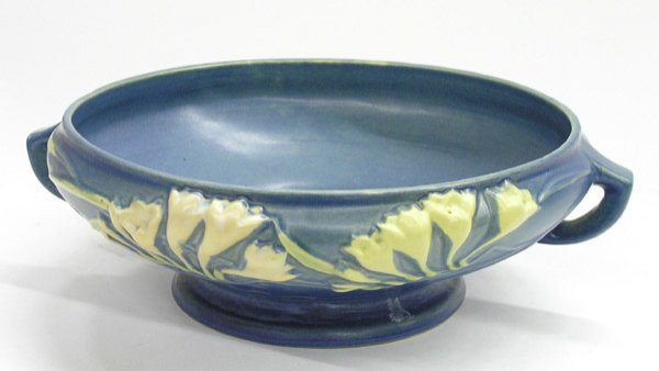 Roseville Freesia Blue console bowl - 2
