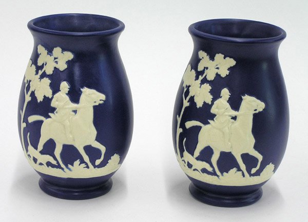 Weller Blue Chase vases, 1921