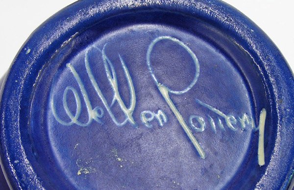Weller Blue Chase vases, 1921 - 3