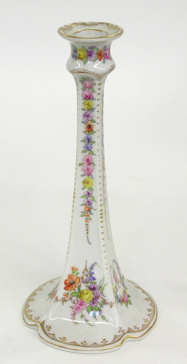 Coalport porcelain chamber sticks - 6