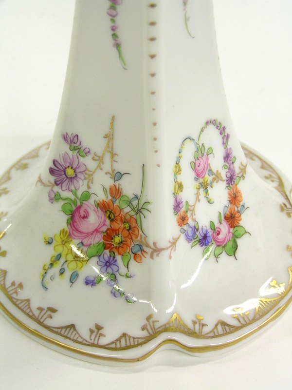Coalport porcelain chamber sticks - 7