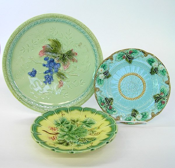 German majolica plate Sarreguemines