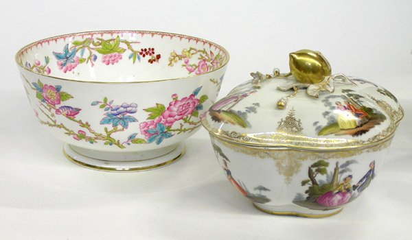 Meissen porcelain casserole, Minton