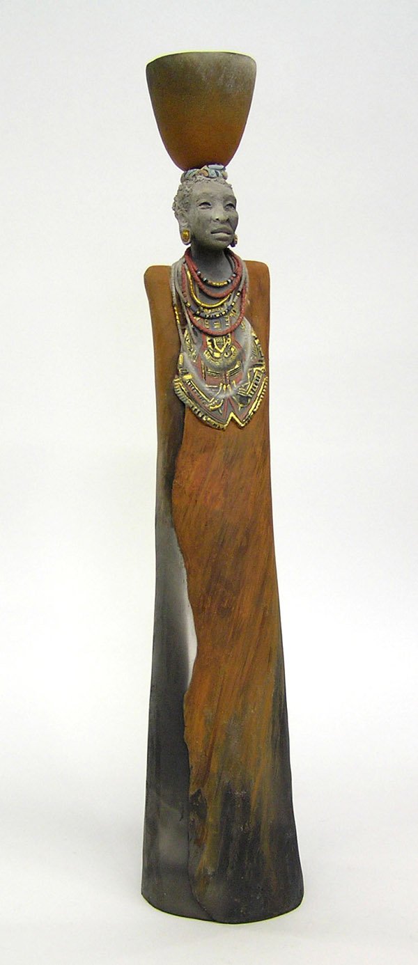 Ceramic sculpture of a Masai woman - 2