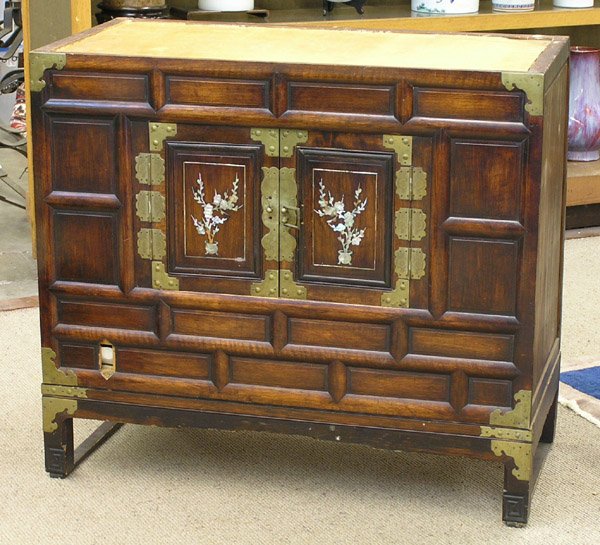 Korean Wooden Chest on Stand