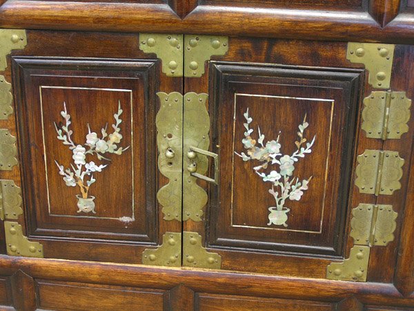 Korean Wooden Chest on Stand - 3