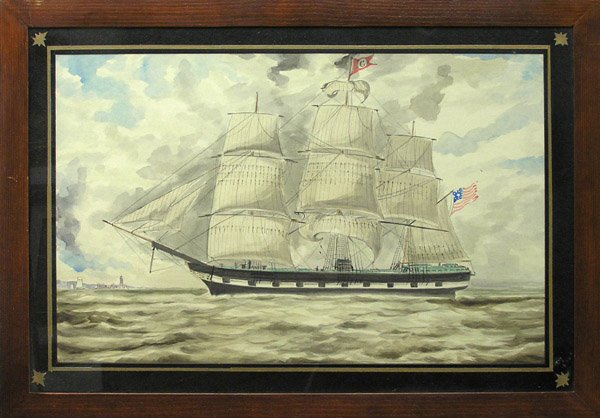 Watercolor, American, Nautical