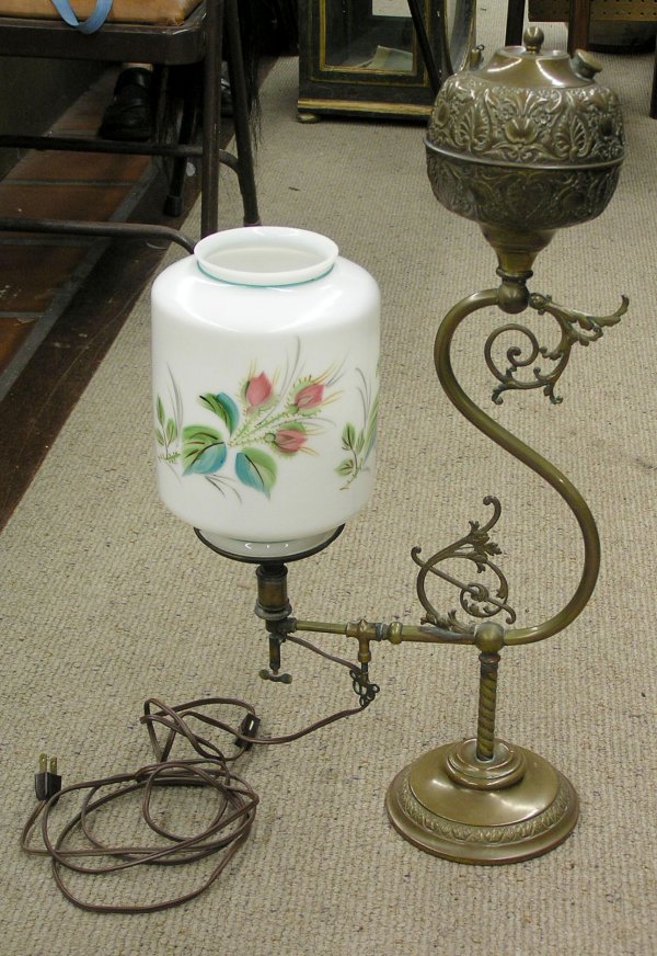 American Victorian oil lamp