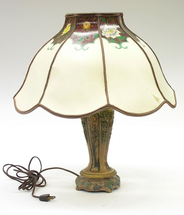Weller pottery vasiform lamp