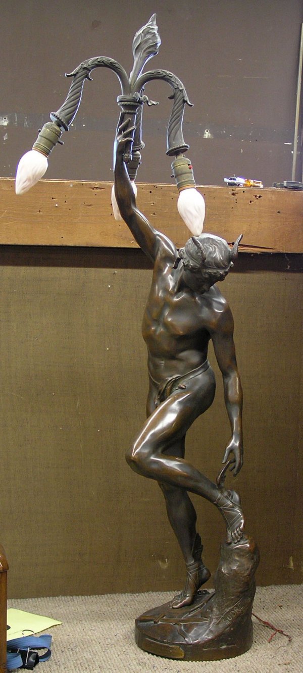 Bronze statue ''Mercury'' by Sudre