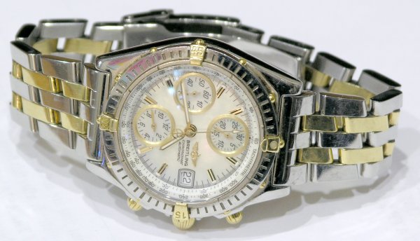 Breitling wristwatch gold stainless