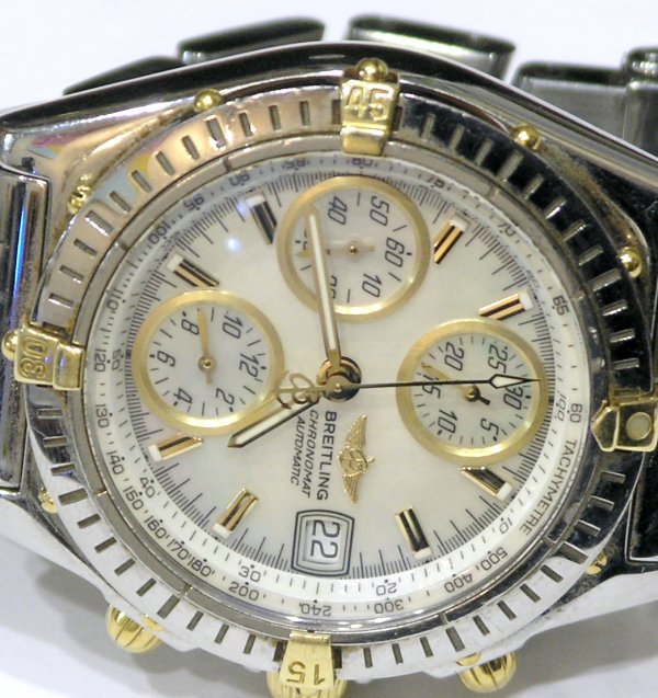 Breitling wristwatch gold stainless - 2