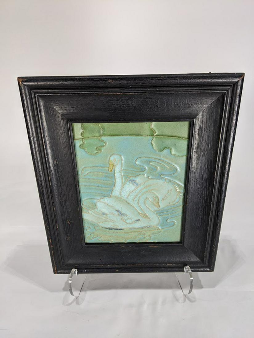 A Rookwood Faience scenic decorated tile (1 of 4)
