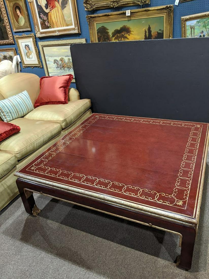 A Chinese chinoiserie style red lacquered cocktail (1 of 3)