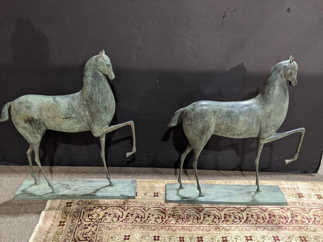 A pair of Marino Marini style Modern horse sculptures (1 of 3)