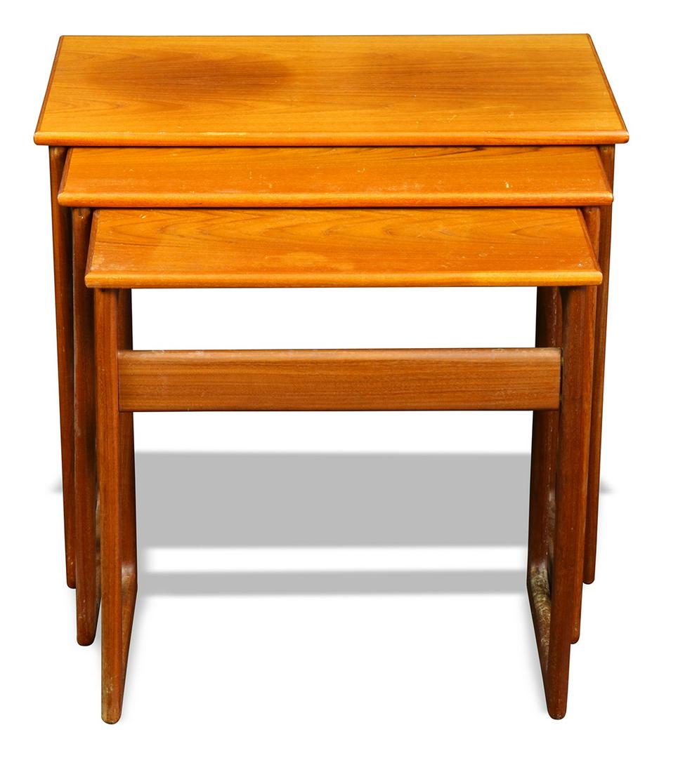 A set of Danish Modern nesting tables (1 of 5)
