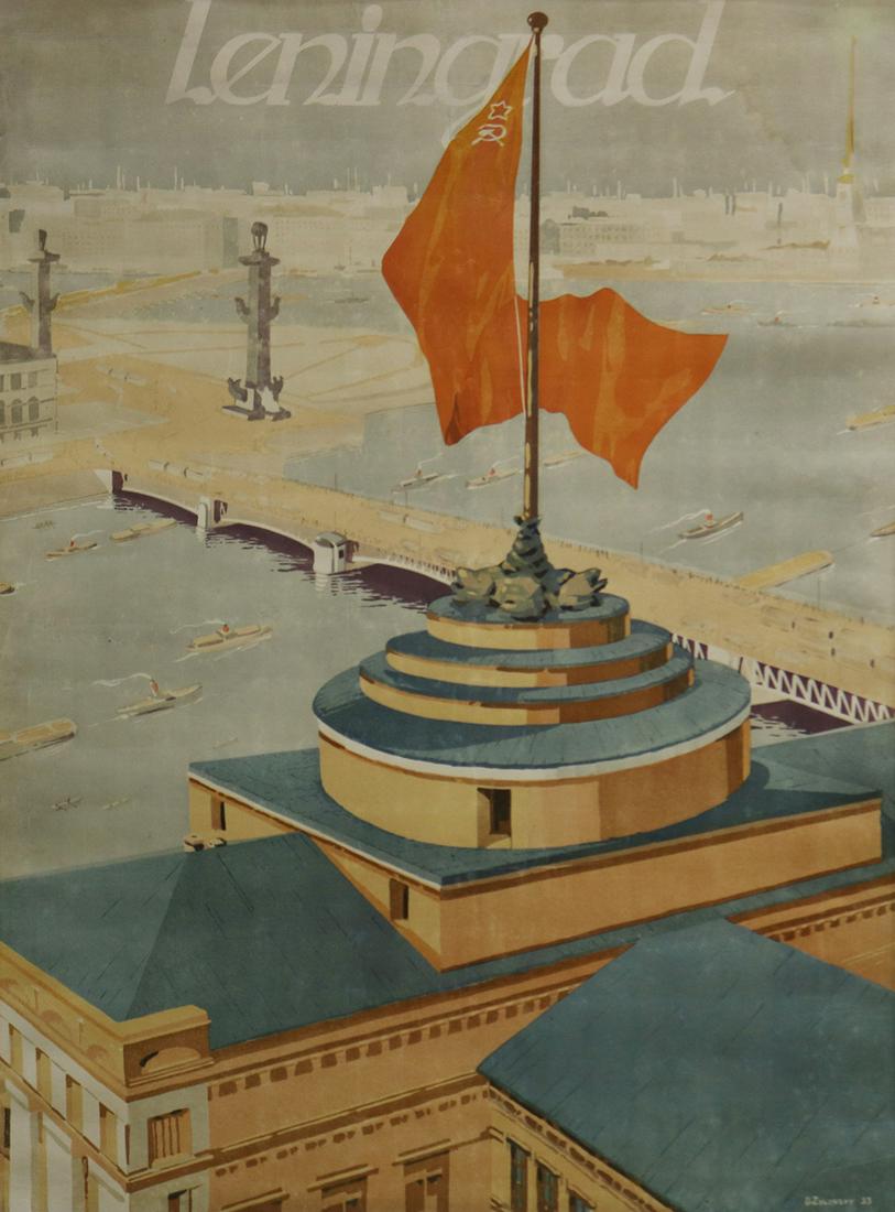 Boris Zelenski, Leningrad, vintage color poster (1 of 3)