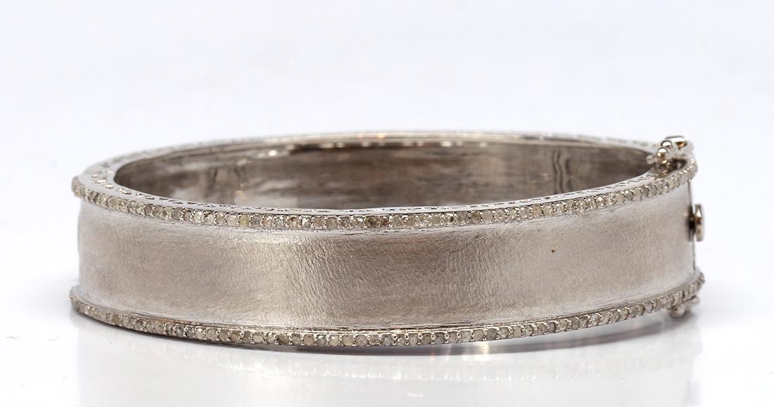 Diamond, sterling silver bracelet (1 of 3)