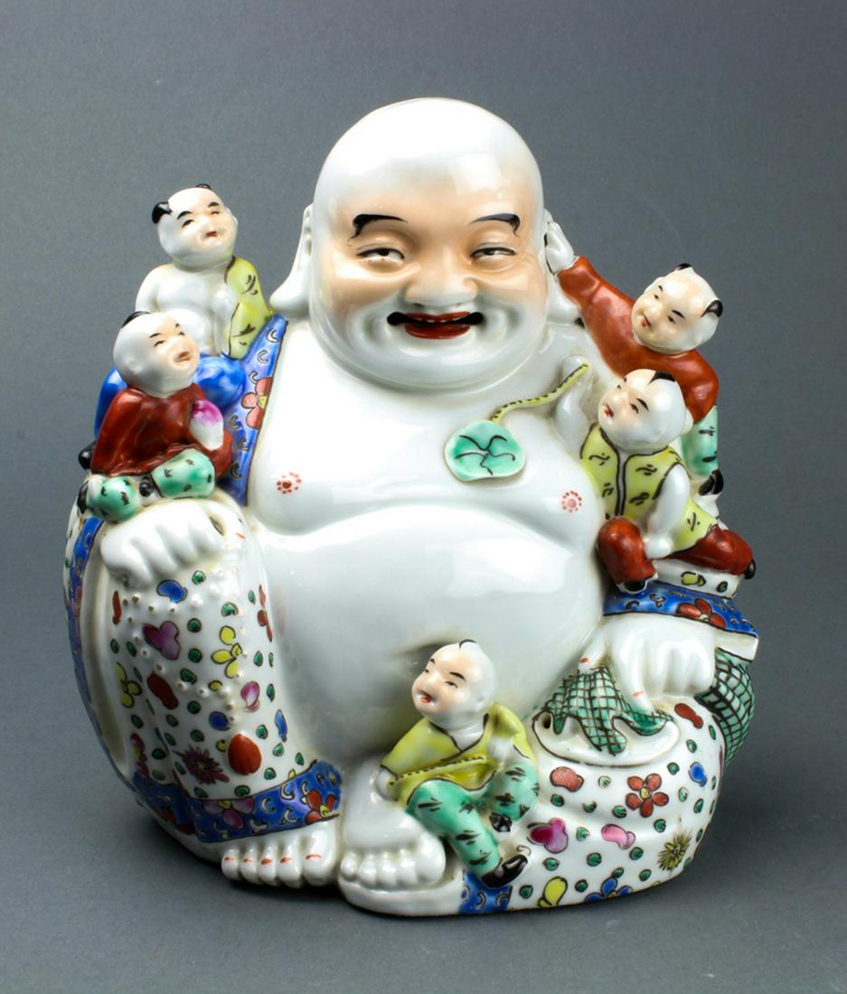 Chinese Mao jisheng Mark Ceramic Buddha (1 of 4)