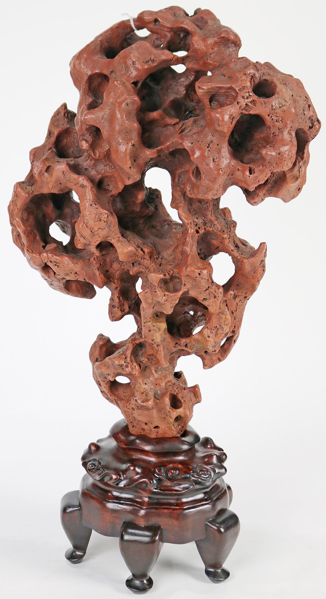 A  Chinese scholar's rock with wood stand,  size (1 of 3)