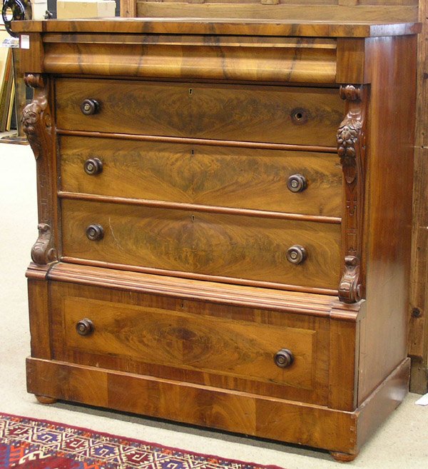 Victorian flame mahogany Scotish chest
