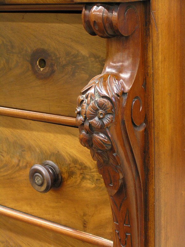 Victorian flame mahogany Scotish chest - 2