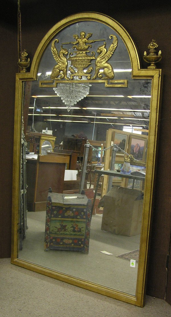 Egyptian Revival gilt frame mirror