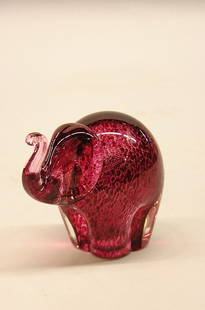 Wedgwood glass elephant: Wedgwood glass elephant paperweight