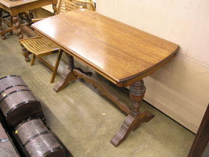 Mahogany extension table: "Renaissance style mahogany drop leaf sofa table converts to dining table"
