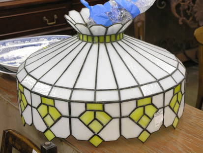 Stained and leaded glass ceiling lamp: Stained and leaded glass ceiling lamp