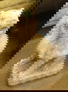 2 Stone Fu dogs: Pair of stone Fu dogs