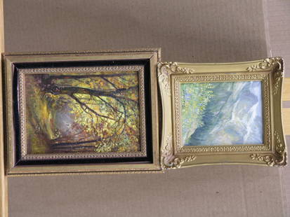 6 framed oils, Lydia Vercinsky: (lot of 6) Box of framed oil paintings by Lydia Vercinsky (Californian/Russian 1918-2001)