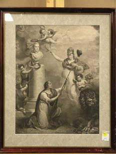3 framed engravings, 19th century: Three framed engravings, 19th century, 26''h x 20''w