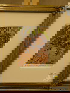 5 framed storybook prints: Group of five framed story book prints