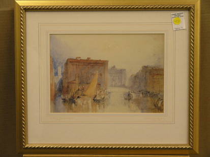 5 lithographs, after J.W.M. Turner: Five framed offset lithographs, after J.W.M. Turner, Venice