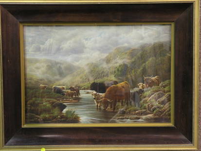 Framed photogravure, Scottish Rovers: Framed photogravure with painted accents, Scottish Rovers, Taber Prang Art Co. notation lower right, copyright 1911, frame: 26''H x 35''W x 1.5''D