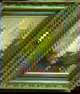 Montez, Modern City Landscape in o/c: Framed oil on canvas, Modern Cityscape, signed Montez lower left