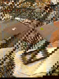 Hanging wrought iron lanterns: Pair of hanging wrought iron lanterns