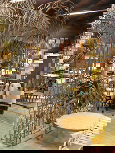 Wrought iron arbor: Wrought iron arbor