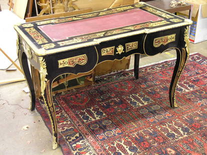Louis XIV style writing desk: Louis XIV style writing desk with ormolu mounts
